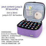 Boite huile essentielle peut contenir 30 bouteilles 5ml to 30ml boite rangement huiles essentielles sac de rangement à double couche
