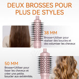 Brosse soufflante 3 en 1 850W Fer à friser à air chaud et froid sèche-cheveux à grandes vagues boucleur Deux largeurs de peigne