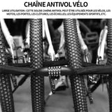 Antivol velo 110cm noir sécurité combinaison de chiffres cadenas pour vélo moto enfant adultes chaîne antivol vélo antivol de vélo