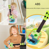 Ukulélé 4 cordes 36x12x4.5cm jouets de guitare jouet guitare ukulélé pour enfants à motif hippopotame bleu dessin animé mini-guitare
