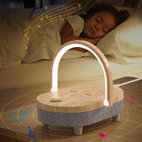 Base de chargement sans fil  Chargement rapide de 15 W   Gradation à trois vitesses  Éclairage nocturne  Haut-parleur Bluetooth