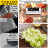 Sachet sous vide 10PCS 25x35cm pois de 0,19mm d'épaisseur plastique transparent hermétique conservation des aliments à domicile