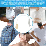 Brosse de bain 35x27x8cm en forme de U arrière à long manche pour douche épurateur de dos incurvé pour personnes âgées handicapées