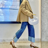 Sac de sardine tout match en cuir sac tissé sac de boulette portable sens haut de gamme pour femmes sac de messager à bandoulière
