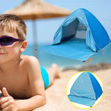 Tente de plage extérieure   200×165×130CM    Revêtement de protection solaire   Avec rideau de porte Tente solaire de bord de mer