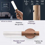 Applique murale magnétique ABS sans fil veilleuse LED rechargeable murale avec détecteur de mouvement lampe de chevet portable