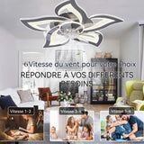 Ventilateur de plafond avec lumière 6 vitesse fan avec dimmable eclairage 3 couleur avec télécommand et APP plafonnier ventilateur