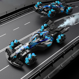 Voiture télécommandée 2.4GHz stunt car avec contrôle gestuel voiture telecommandé tout terrain rechargeable pour garçons filles bleu