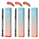 Crayon à lèvres 3 PCS 5ml imperméables et longue durée peel off crayon à lèvres tattoo contient du marron clair marron foncé rouge
