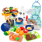 Accessoire cuisine enfant 38 PCS accessoires de cuisine pour jeux de rôle ensemble de jouets ensemble d'accessoires de cuisine