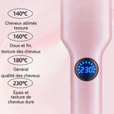 Fer à lisser 31 x 10,5 x 3,5 cm 60 W 4 réglages de température Affichage numérique Peut être utilisé sur cheveux secs ou mouillés