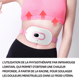 Ceinture menstruelle chauffant avec 3 niveaux température 3 modes de massage pour réchauffer la zone de la taille et de l'abdomen