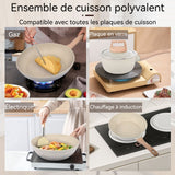 Batterie de cuisine 7.5kg Poêle antiadhésive en aluminium de haute qualité et durable adaptée à tous les types de cuisinières