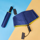 Parapluie automatique 96x57cm 8 baleines facile à transporter parapluie pliant en vinyle protection contre la pluie et le soleil