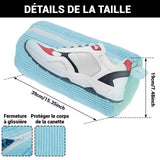 Sac lavage chaussures bleu 2PCS épaissi réutilisables avec fermeture éclair sac de lavage de chaussures pour chaussures de sport