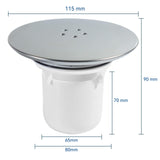 apot bonde douche 90mm/115mm capot bonde douche interchangeable chromé remplacement de couvercle de siphon douche pour salle bain