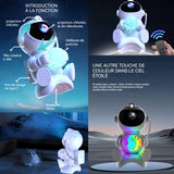 Lampe de projecteur astronaute avec enceinte bluetooth veilleuse rechargeable rotatif avec télécommande 8 types de ciel étoilé