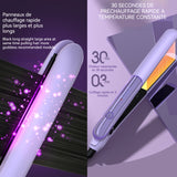 Fer à lisser professionnel humide et sèche petit et portable lisseur cheveux multifonctionnelle pour cheveux raides et boucles