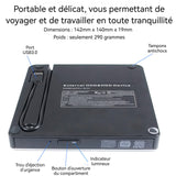 Lecteur DVD USB3.0 externe universel pour ordinateurs de bureau/portables/MAC peut lire les disques Blu-ray 3D les CD/DVD/VCD etc