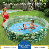 Piscine gonflable 148 cm de diamètre Piscine gonflable en PVC 34 cm de hauteur pour enfants piscine à sable avec fond à bulles épais