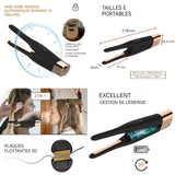 Fer à lisser multifonctionnel rechargeable USB portable cheveux lisses et bouclés 2 en 1 lisseur cheveux sans fil super smooth