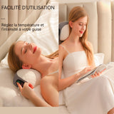 Oreiller de massage 3 vitesses 19x35cm coussin de massage électrique multifonction pour la nuque objet relaxation idéal pour masser