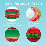 Piscine gonflable 168x38cm Piscine pour enfants Motif pastèque Confortable et robuste Jouets de piscine ronds en PVC Parc aquatique
