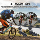 Rétroviseur vélo Lot de 2 rétroviseurs adapté pour rétroviseur de vélo 18-22 mm réflecteur universel équipement de cyclisme noir