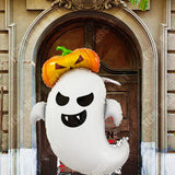 TD® 2 ballons d'Halloween en forme de citrouille fantôme, décoration de scène de fête de vacances, ballons d'horreur