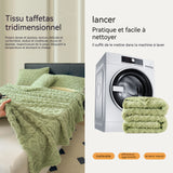 Couverture 200x180cm plaid chaud multifonctionnelle en taffetas épais doux et confortable lavable en machine offrez des cadeaux