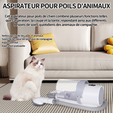 Tondeuse chien 2,5L 300w aspirateur poil de chien réglage à 3 vitesses filtration à 4 niveaux tondeuse pour chien avec aspirateur