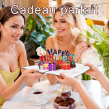 Cartes de vœux 16 x 21 x 0,5 cm enveloppe et carte incluses vœux d'anniversaire musique et lumière cadeau pour un anniversaire bleu