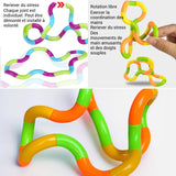 Tangle 6PCS multicolore twister anti-stress pour adulte et enfant twisty toy twister fidget toy tangle fidget main tangle toy