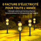 4 pièces solaire sablier pelouse lumière IP65 extérieur pelouse jardin lumière extérieure jardin éclairage prise de terre lumière
