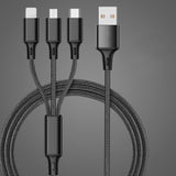 Câble de charge 3 en 1 100W, charge rapide, câble de données tressé en nylon, câble de données adapté au téléphone portable