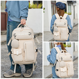Sac à dos de loisirs multifonction 46 cm Grande capacité Dossier ergonomique décompressé Sac à chaussures indépendant Cartable