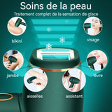 Épilateur 5 vitesses 60W épilation par point de congélation épilateur domestique appareil d'épilation par compresse de glace vert