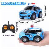 Voiture Telecommandé  Voiture de dessin animé Voiture Jouet motricité avec télécommande Idées cadeaux pour les enfants de 2 à 4 ans