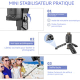 Perche à selfie trépied 500mah bluetooth 4,2 suivi intelligent surround à 360 degrés pliable trépied smartphone avec télécommande
