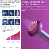 Masseur 6 vitesses brosse méridienne 1200mah apaise les muscles masseur électrique méridien à vibrations et chauffage domestique