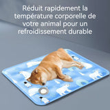 oussin de refroidissement 60x90cm injection d'eau facile nettoyer tapis rafraîchissant pour animaux résistant à l'usure bleu