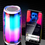 Haut-parleur Bluetooth Lumière colorée lumière clignotante éblouissante Connexion Bluetooth sans fil Caisson de basses Métal