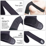 Bretelles de sport bretelles réglables longueur réglable protection epaulières durables chaudes prévient les blessures sportives