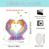 Ornements protéger l'amour acrylique décoration de bureau cadeau saint-valentin étanche et résistant à l'usure décorations fête