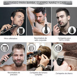 Tondeuse cheveux hommes 6 en 1 600mah IPX6 étanché LCD écran usb tondeuse à cheveux avec 6 types de couteaux et 4 peignes limites