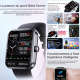 Montre intelligente bracelet de sport montre connectée homme femme 1.91"HD smartwatch avec appel bluetooth  sport podometre