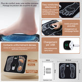 Masseur de pieds ems tapis électrique portatif de massage avec télécommande foot massage pad plusieurs modes réduction fatigue