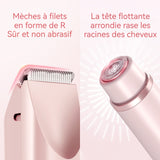 Rasoir electrique femme 400mAh IPX7 2 en 1 wet dry tondeuse  rechargeable pour femme à 2 têtes pour visage corps aisselles bikini