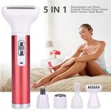 Épilateur multifonction Épilateur pour femmes  5 en 1  Epilation  Tondeuse à sourcils  Tondeuse à poils de nez  électrique