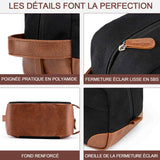 Trousse de toilette 4,2L 25x12x14cm trousse de toilette rétro multifonctionnelle portable grande capacité sac de rasage pour hommes